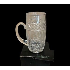 Cashs Crystal Ireland Cooper Tankard Mug Beer Stein NIB Gift Christmas Hostess
